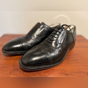 Johnston Murphy Trampoline Comfort Men 11DB Cap Toe Dress shoes Black Leather